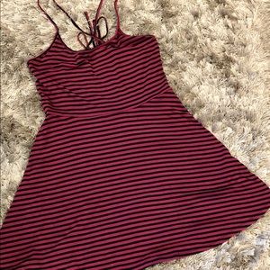 Striped skater skirt dress